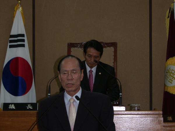 제225회 하동군의회 임시회('14. 7.1-성석경부의장 수락인사)